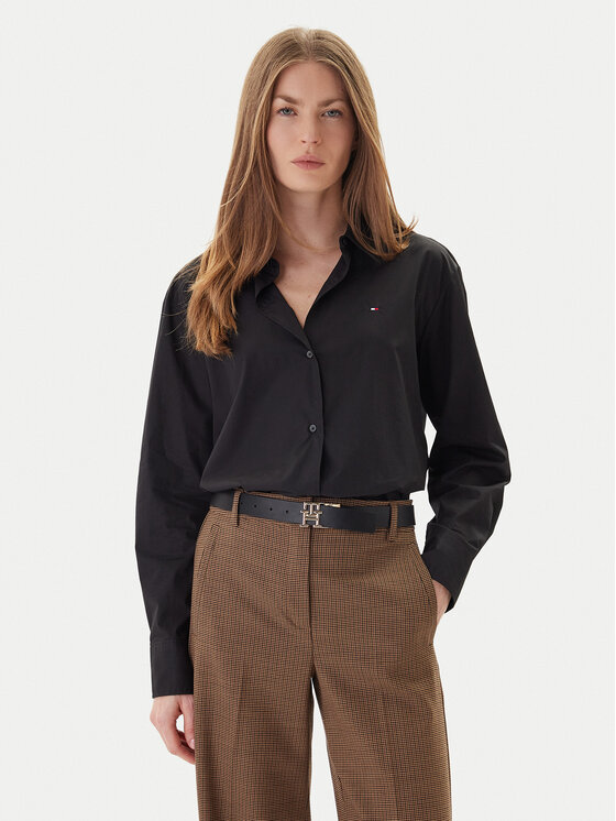 Рубашка relaxed fit WW0WW45612 Tommy Hilfiger, черный
Рубашка relaxed fit WW0WW45612 Tommy Hilfiger, черный