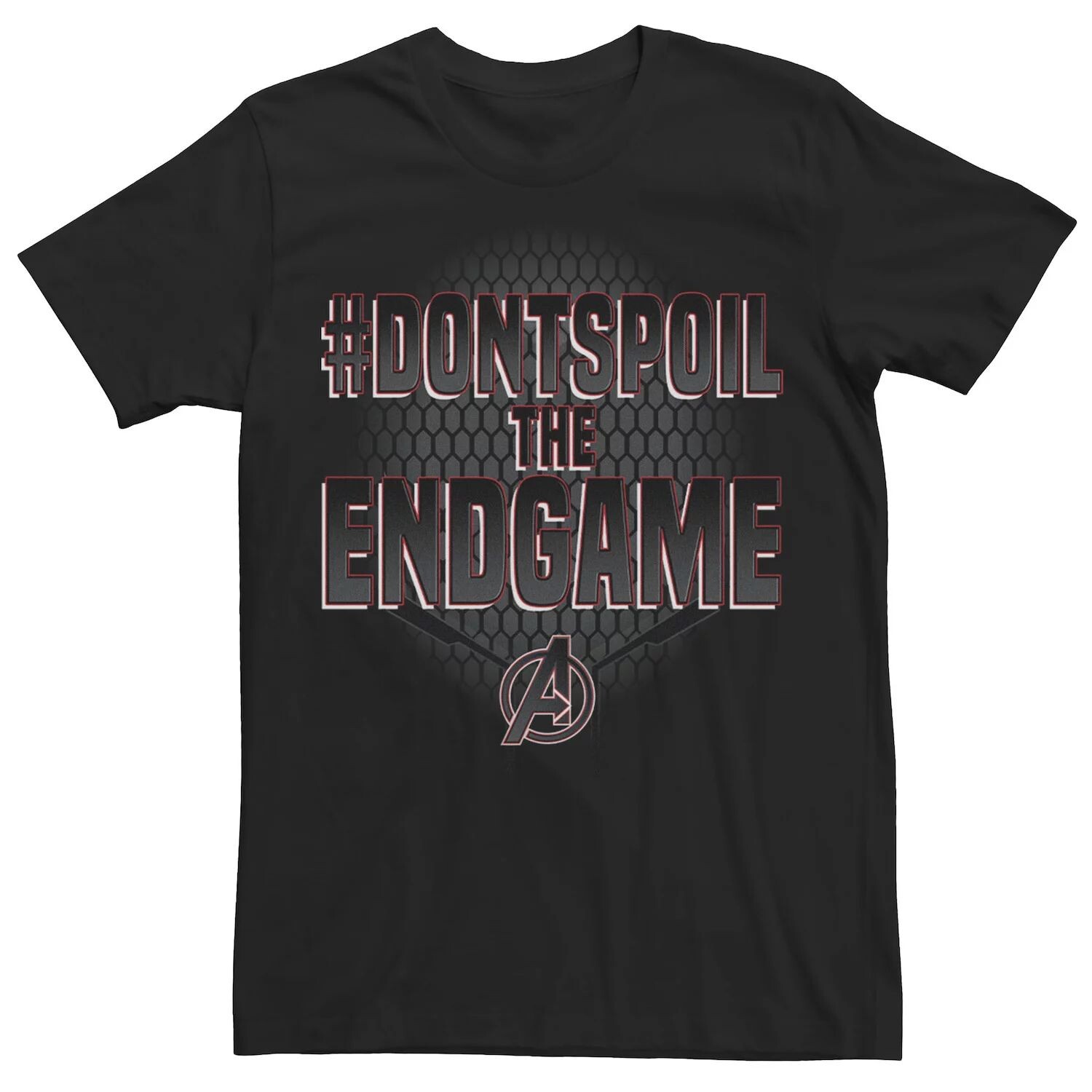 Мужская футболка с логотипом Avengers Endgame #DontSpoilTheEndgame и графическим рисунком Marvel 
Мужская футболка с логотипом Avengers Endgame #DontSpoilTheEndgame и графическим рисунком Marvel