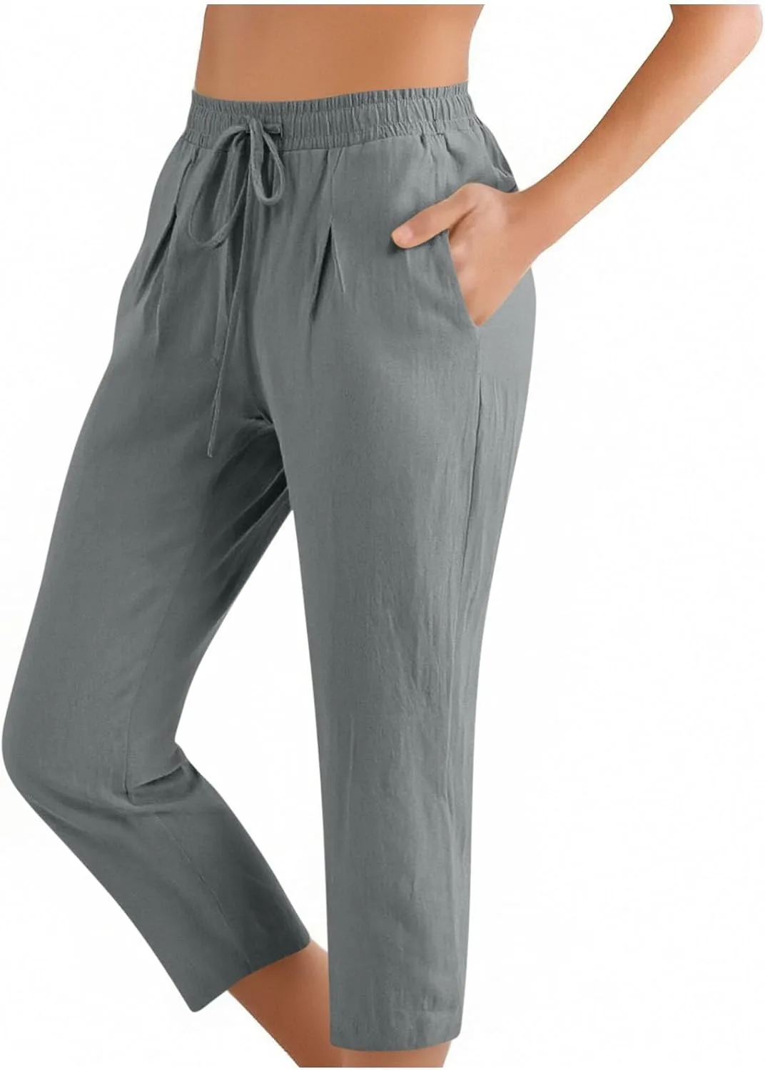 Женские хлопковые льняные капри для лета с карманами Zzalalana
Женские хлопковые льняные капри для лета с карманами Zzalalana