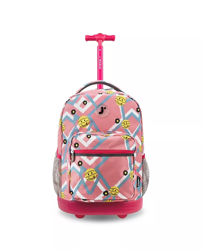 Детский рюкзак на колесиках Sunrise 18" J World, розовый 
Детский рюкзак на колесиках Sunrise 18" J World, розовый