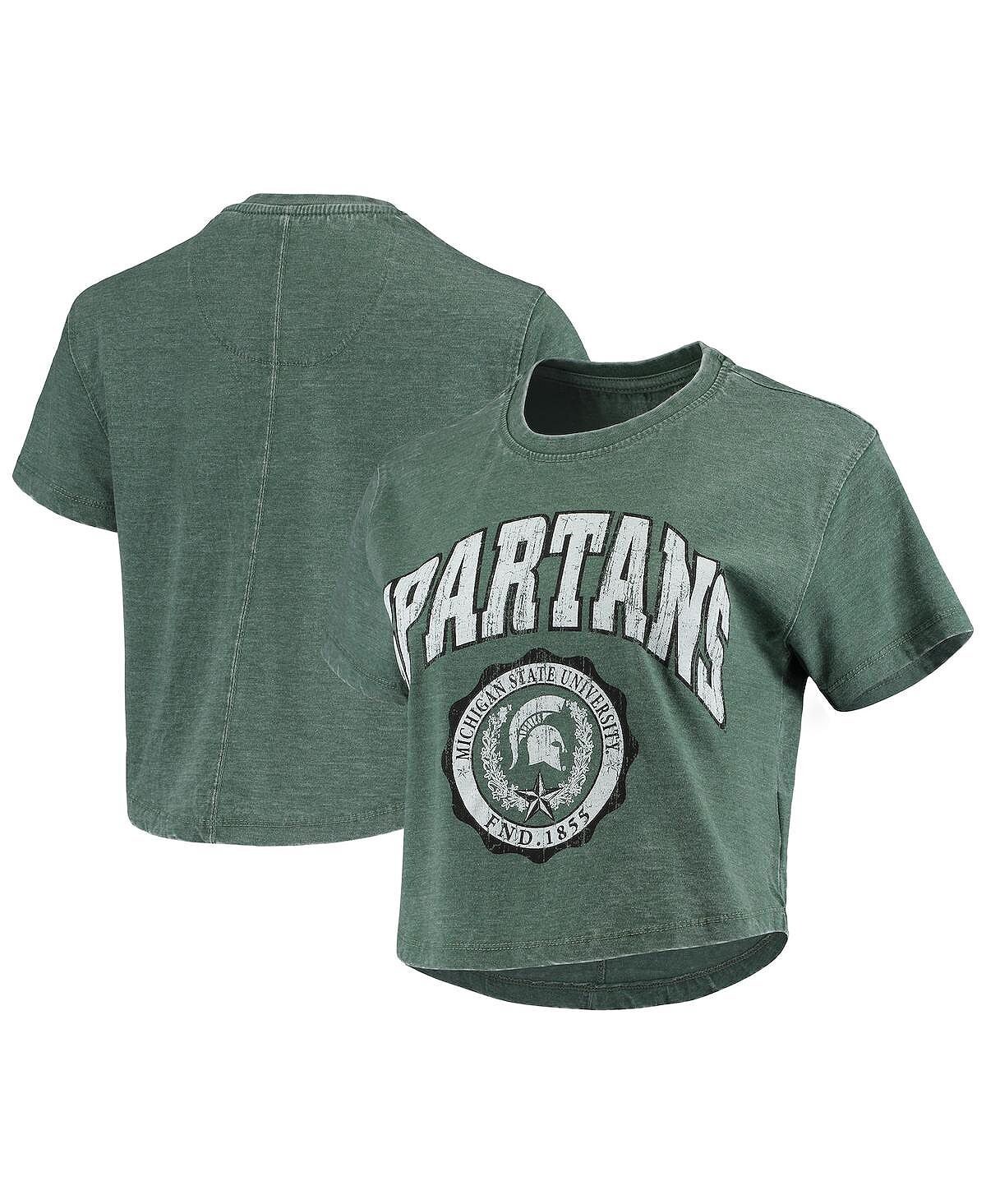 Зеленая женская укороченная футболка в винтажном стиле Michigan State Spartans Edith Burnout Pressbox, зеленый
Зеленая женская укороченная футболка в винтажном стиле Michigan State Spartans Edith Burnout Pressbox, зеленый