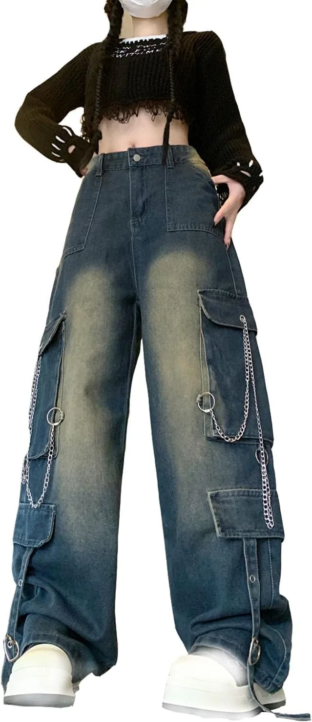 Женские багги карго джинсы с высокой талией и широкими штанинами Prolychil
Женские багги карго джинсы с высокой талией и широкими штанинами Prolychil