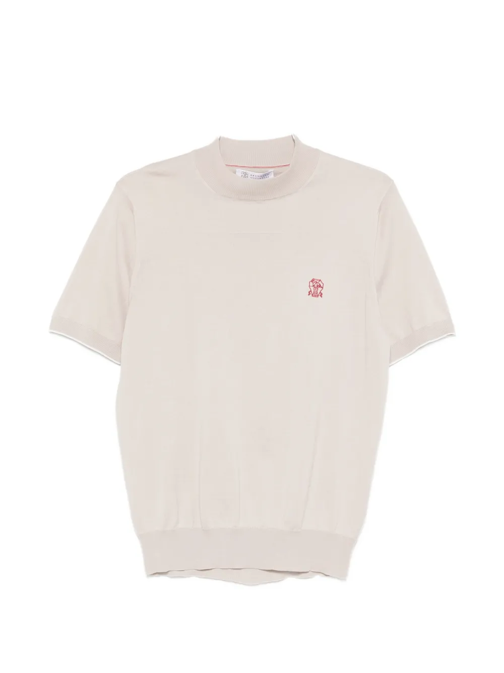 Вязаный топ с короткими рукавами и вышивкой Brunello Cucinelli, бежевый
Вязаный топ с короткими рукавами и вышивкой Brunello Cucinelli, бежевый