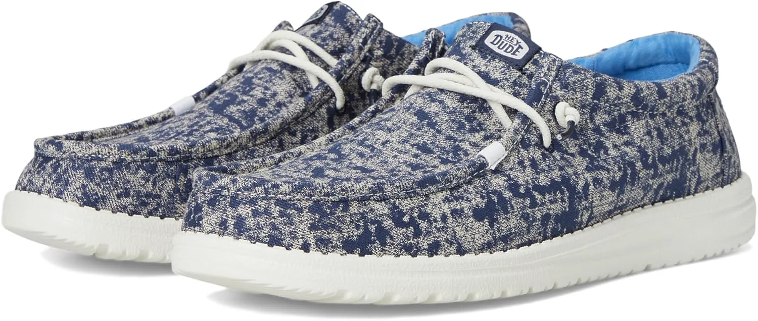 Лоферы HEYDUDE Mens Wally Surf Wash, темно-синий/белый
Лоферы HEYDUDE Mens Wally Surf Wash, темно-синий/белый