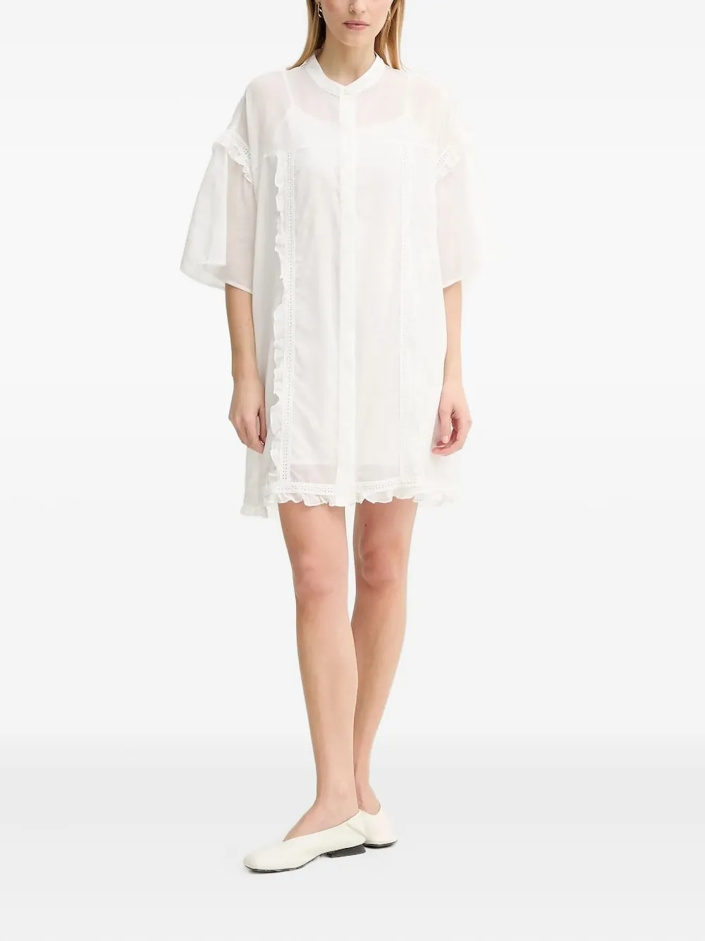 Платье-рубашка с оборками Isabelle Blanche, белый
Платье-рубашка с оборками Isabelle Blanche, белый