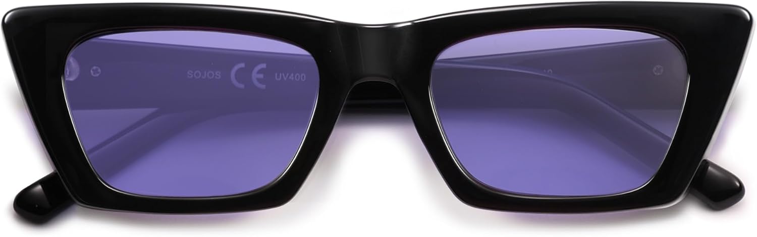 SOJOS Модные прямоугольные поляризованные солнцезащитные очки «кошачий глаз» для женщин и мужчин, ретро, маленькие узкие солнцезащитные очки с плоской верхней частью SJ2354, Black/Purple Tint
SOJOS Модные прямоугольные поляризованные солнцезащитные очки «кошачий глаз» для женщин и мужчин, ретро, маленькие узкие солнцезащитные очки с плоской верхней частью SJ2354, Black/Purple Tint