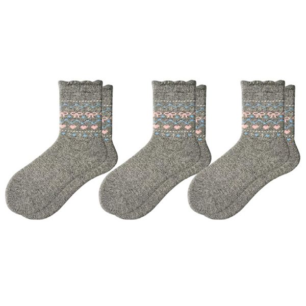 Женские носки с узором в виде сердечек и бантиков, 3 пары Anna-Kaci, Gray
Женские носки с узором в виде сердечек и бантиков, 3 пары Anna-Kaci, Gray