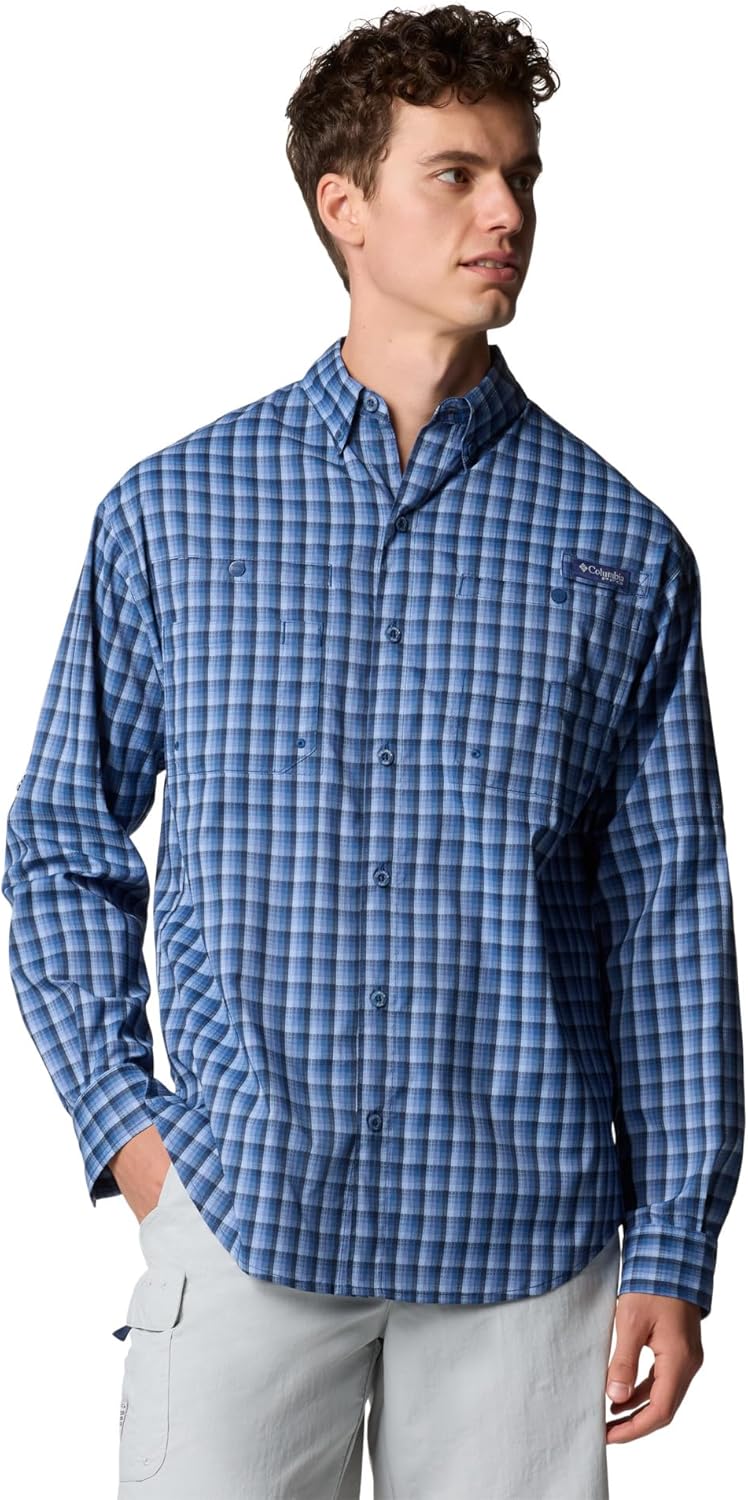 Columbia мужская PFG Tamiami II UPF 40 рубашка для рыбалки с длинным рукавом, Collegiate Navy Gradient Check
Columbia мужская PFG Tamiami II UPF 40 рубашка для рыбалки с длинным рукавом, Collegiate Navy Gradient Check