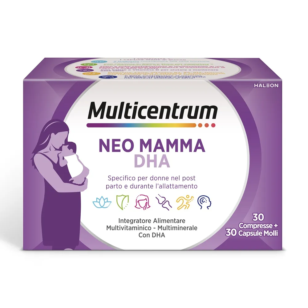Multicentrum Neo Mamma DHA 30 + 30 Витаминно-минеральная добавка
Multicentrum Neo Mamma DHA 30 + 30 Витаминно-минеральная добавка