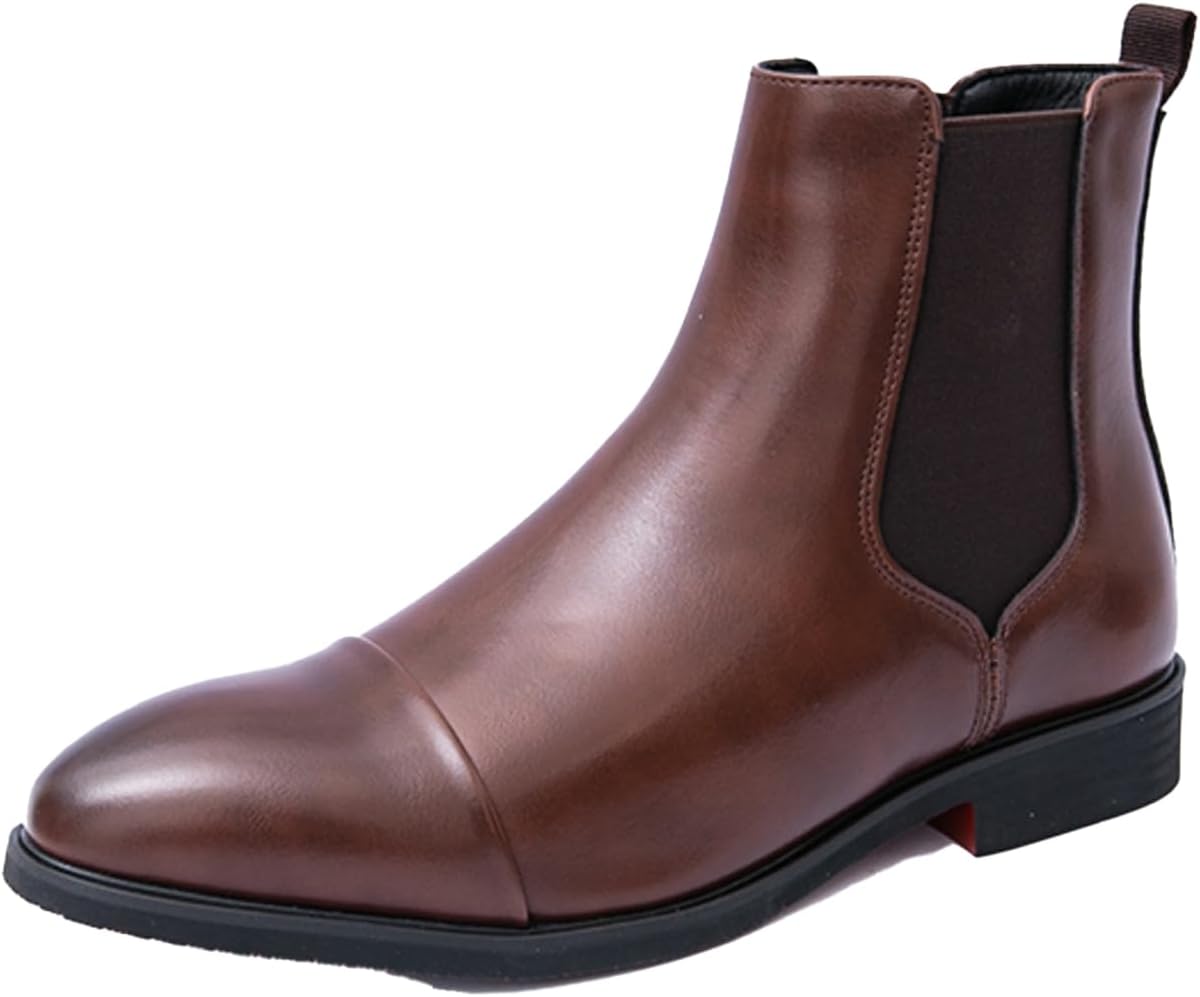 Мужские высокие ботинки челси из натуральной кожи с эластичной вставкой, классический заостренный носок, стильные повседневные ботинки до щиколотки для прогулок, вечеринок, работы, выпускного и свадьбы Qwuieoin, коричневый
Мужские высокие ботинки челси из натуральной кожи с эластичной вставкой, классический заостренный носок, стильные повседневные ботинки до щиколотки для прогулок, вечеринок, работы, выпускного и свадьбы Qwuieoin, коричневый