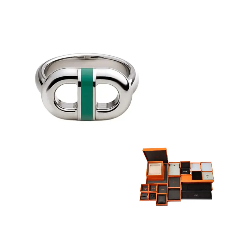 HERMES Кольца из нержавеющей стали унисекс peacock green
HERMES Кольца из нержавеющей стали унисекс peacock green