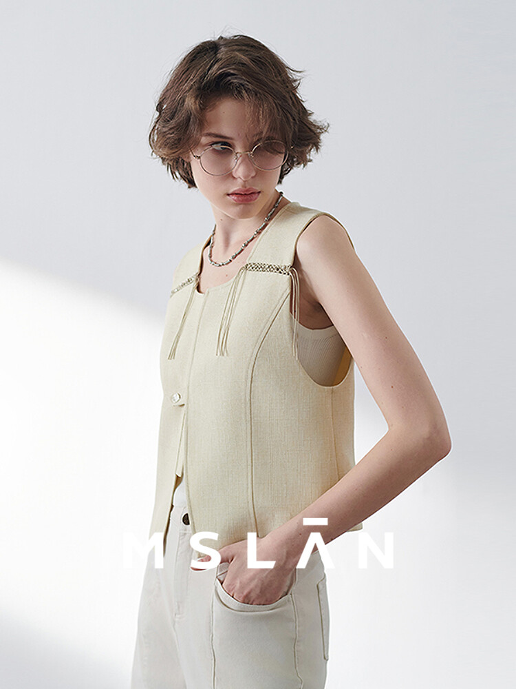Жилетка Mslan с круглым вырезом, миндальный
Жилетка Mslan с круглым вырезом, миндальный