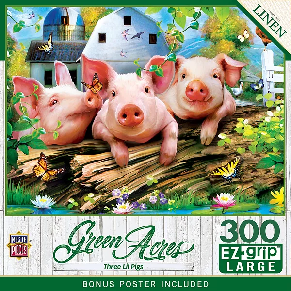 Шедевры Зелёные Акры - Три поросёнка, 300 деталей, пазл EZ Grip Masterpieces Puzzles, multicolor
Шедевры Зелёные Акры - Три поросёнка, 300 деталей, пазл EZ Grip Masterpieces Puzzles, multicolor