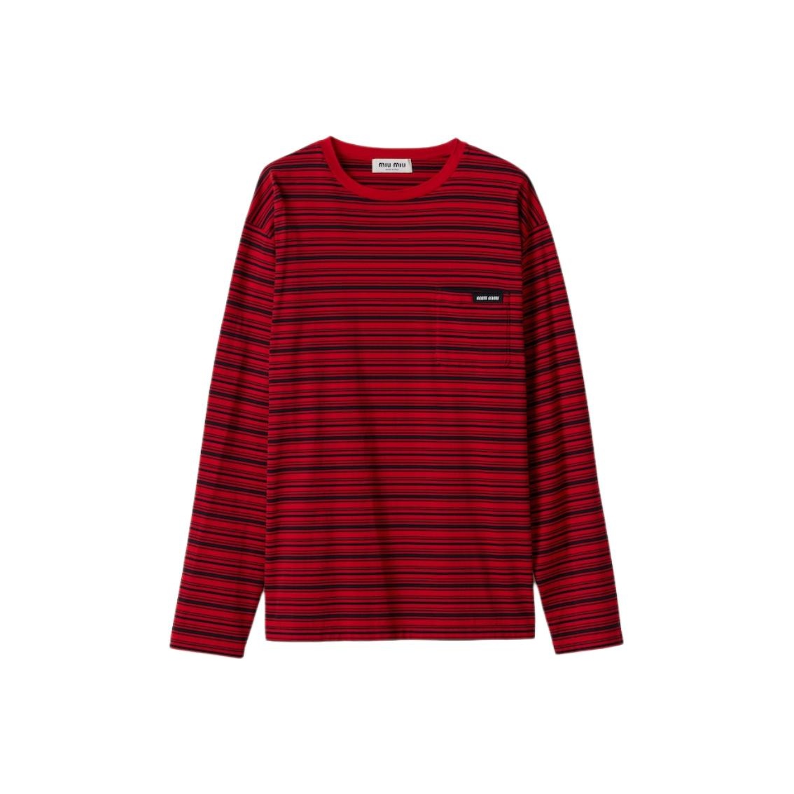 Хлопковая футболка из джерси MIU MIU, красный
Хлопковая футболка из джерси MIU MIU, красный