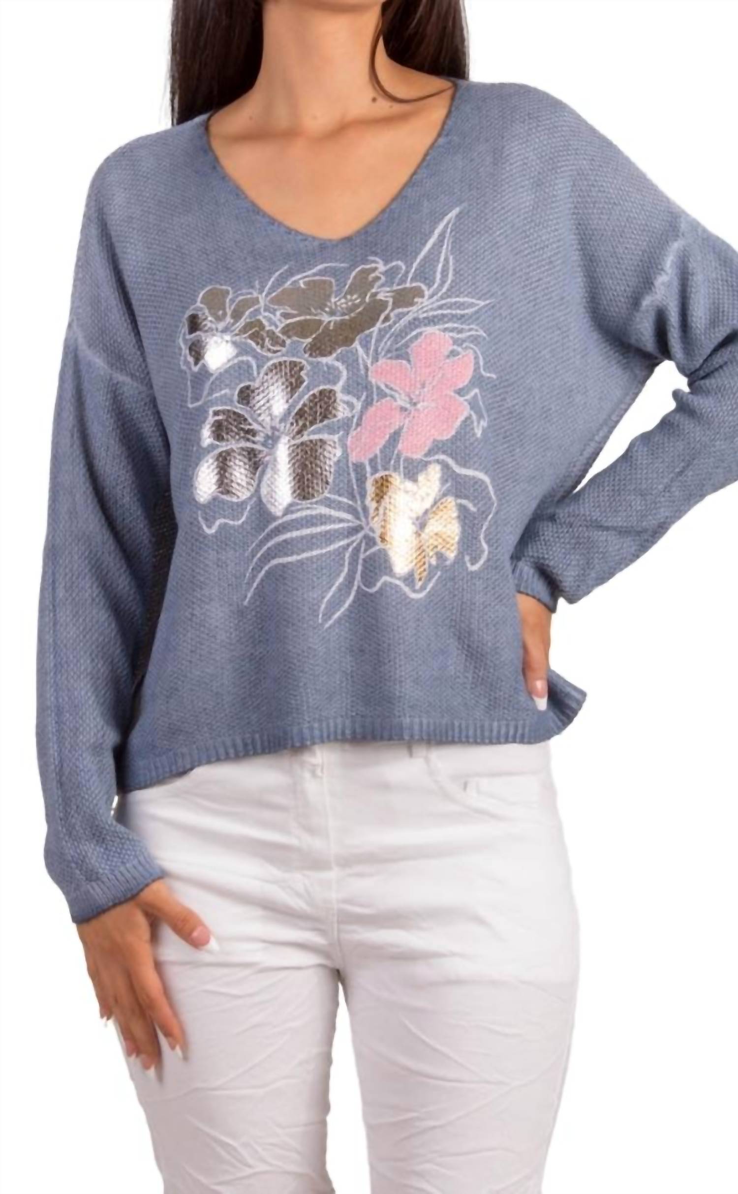 GIGI MODA Свитер Emma Fiori синего цвета
GIGI MODA Свитер Emma Fiori синего цвета