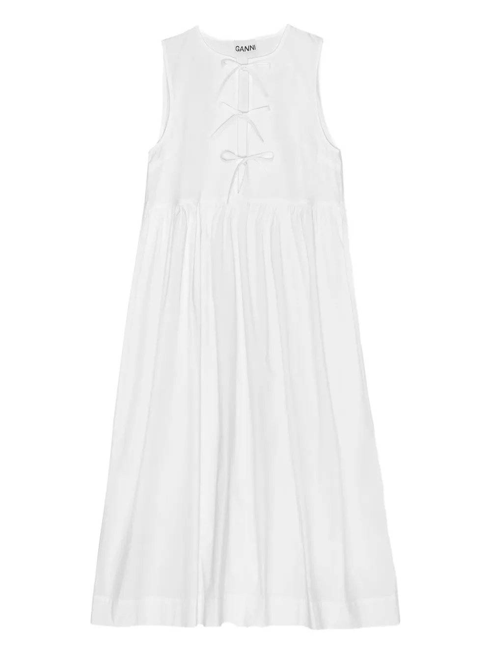 Платье с завязками Ganni, белый
Платье с завязками Ganni, белый