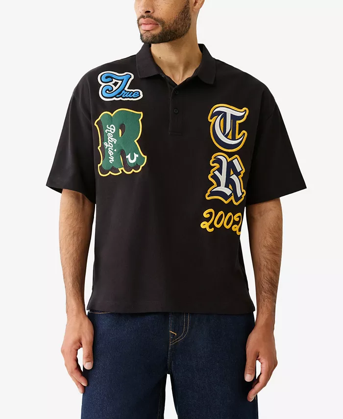 Мужская поло с коротким рукавом и нашивкой Overt True Religion, черный
Мужская поло с коротким рукавом и нашивкой Overt True Religion, черный