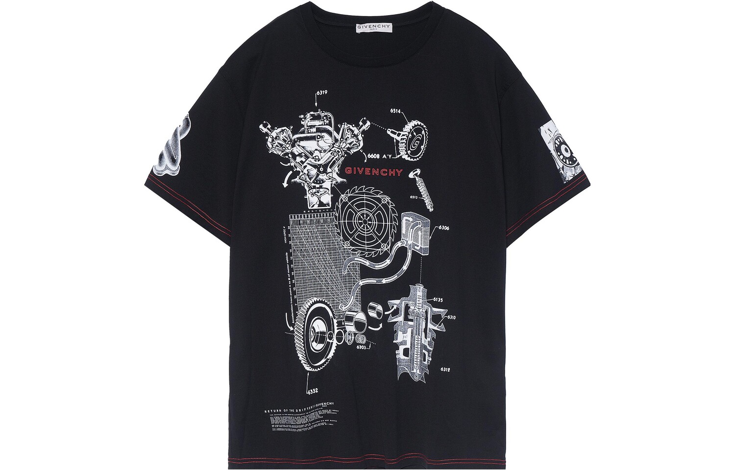 Футболка мужская черная Givenchy, черный 
Футболка мужская черная Givenchy, черный