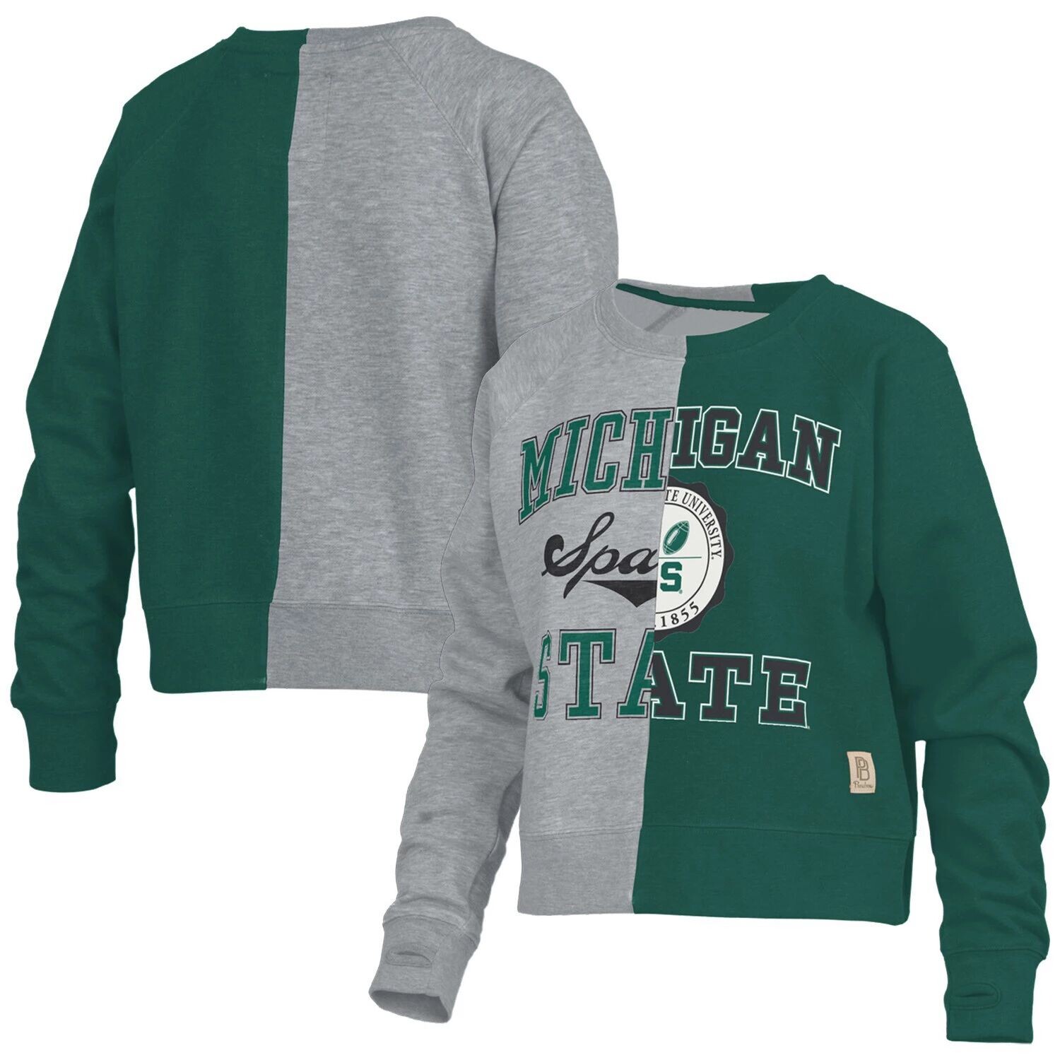 Женский пуловер Pressbox Heather Grey Michigan State Spartans Half and Half реглан
Женский пуловер Pressbox Heather Grey Michigan State Spartans Half and Half реглан