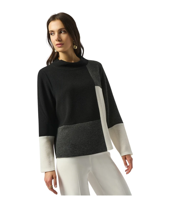 Свитер с высоким воротником и контрастными цветами Joseph Ribkoff, черный
Свитер с высоким воротником и контрастными цветами Joseph Ribkoff, черный