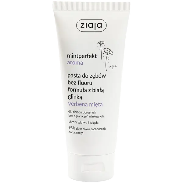 Зубная паста без фтора с формулой белой глины, 100 мл Ziaja Mintperfekt aroma
Зубная паста без фтора с формулой белой глины, 100 мл Ziaja Mintperfekt aroma