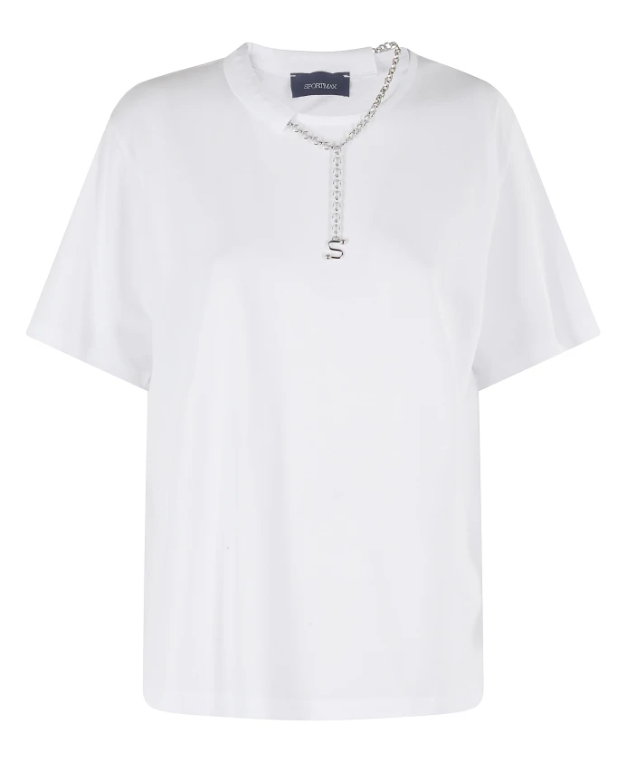 Белая футболка с деталью в виде ожерелья. Sportmax, белый
Белая футболка с деталью в виде ожерелья. Sportmax, белый