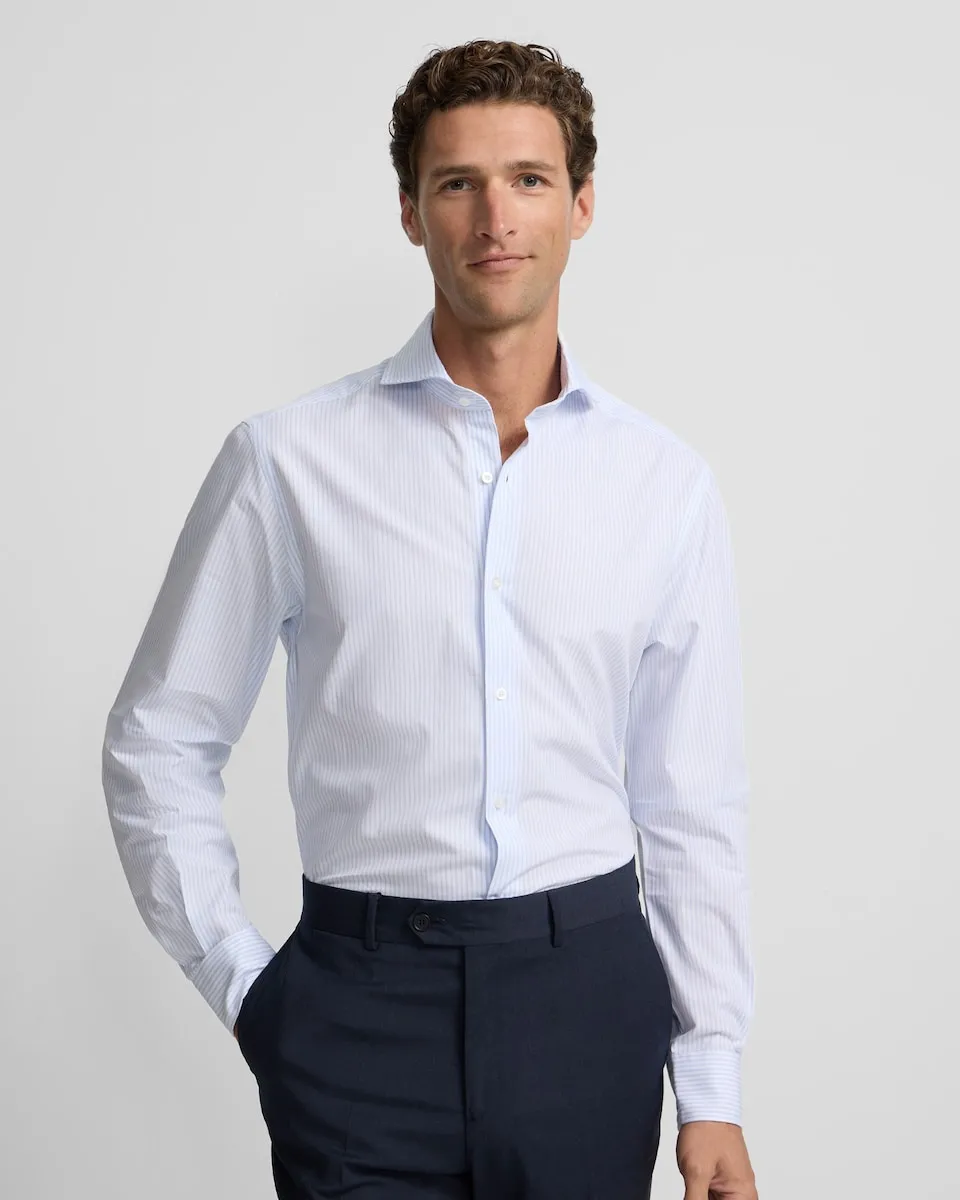 Мужская светло-голубая рубашка в мелкую полоску Silbon, синий
Мужская светло-голубая рубашка в мелкую полоску Silbon, синий