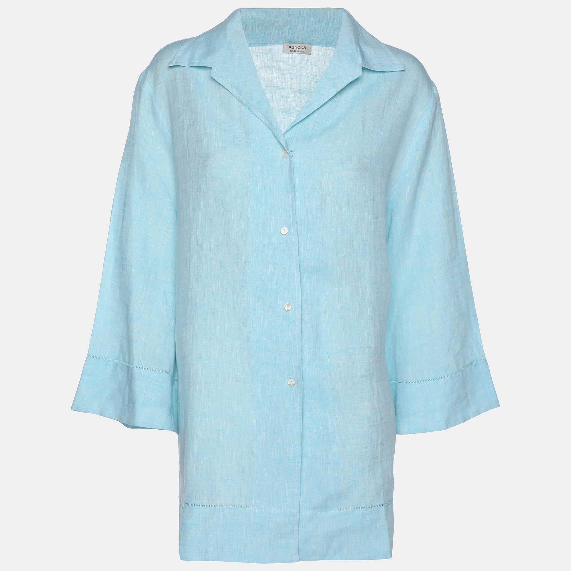 Agnona Рубашка с длинным рукавом из льна синего цвета «Агнона»
Agnona Рубашка с длинным рукавом из льна синего цвета «Агнона»
