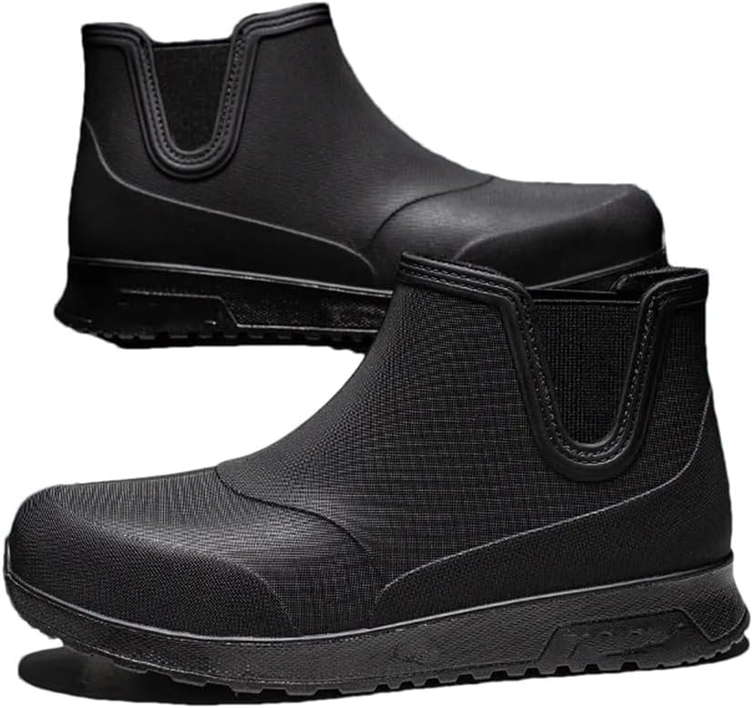 Мужские резиновые сапоги Wjnvfioo, модные ботинки до щиколотки с круглым носком, нескользящие дождевые туфли на липучке, мужские рыбацкие сапоги, черный
Мужские резиновые сапоги Wjnvfioo, модные ботинки до щиколотки с круглым носком, нескользящие дождевые туфли на липучке, мужские рыбацкие сапоги, черный