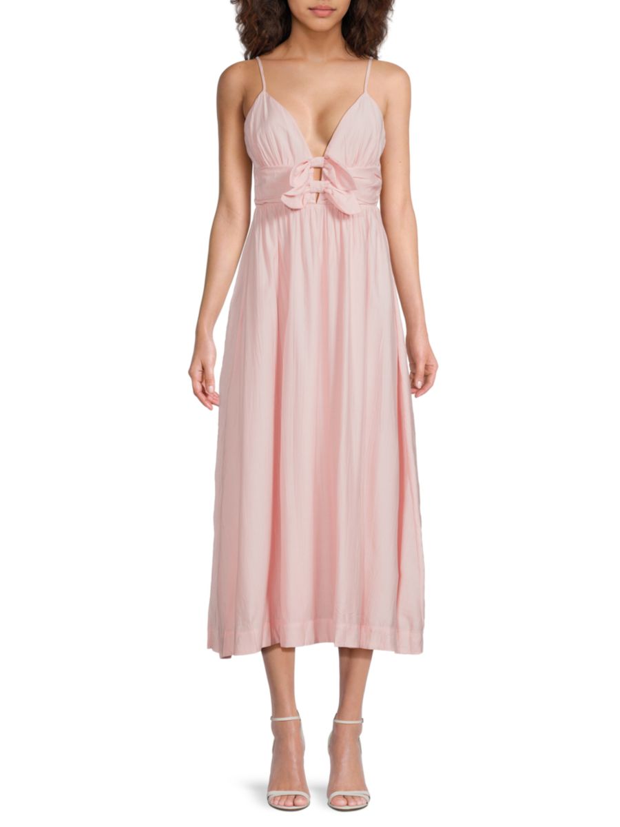 Платье миди с глубоким вырезом Lulus, розовый
Платье миди с глубоким вырезом Lulus, розовый