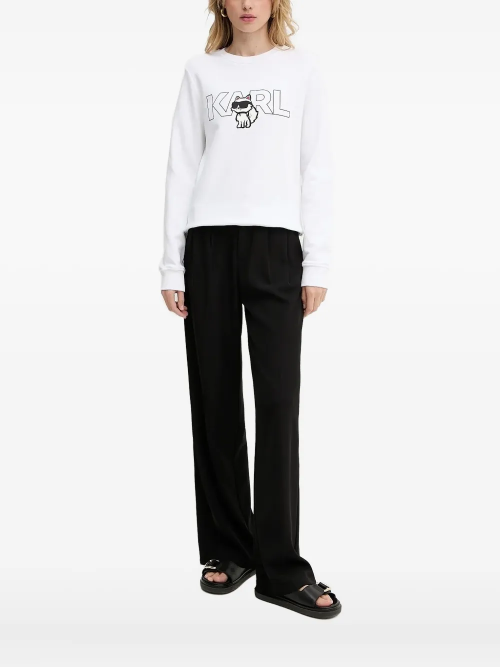 Хлопковая толстовка с логотипом KARL LAGERFELD, белый
Хлопковая толстовка с логотипом KARL LAGERFELD, белый