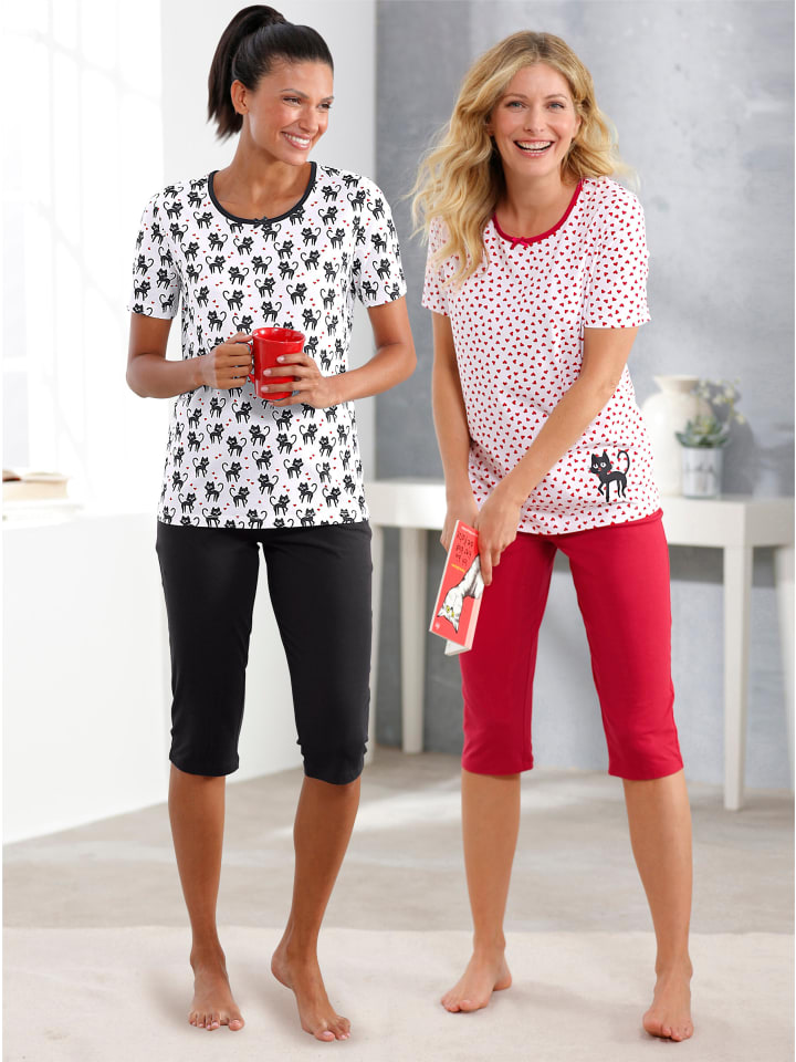 WITT WEIDEN Пижама-капри с бело-черным принтом + бело-красным принтом
WITT WEIDEN Пижама-капри с бело-черным принтом + бело-красным принтом