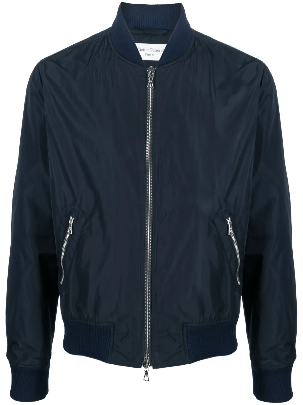 Бомбер на молнии Officine Generale, синий
Бомбер на молнии Officine Generale, синий