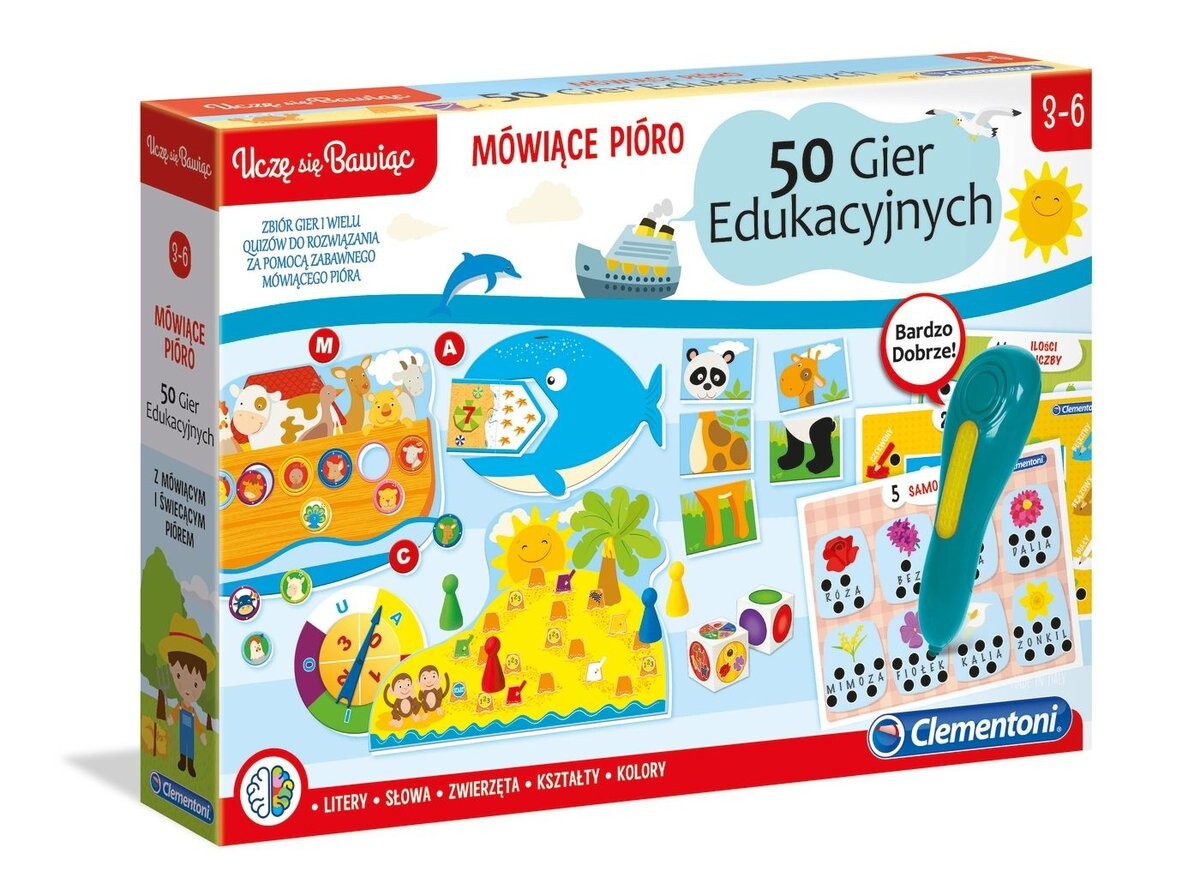 Говорящая ручка и 50 развивающих игр, Клементони Clementoni
Говорящая ручка и 50 развивающих игр, Клементони Clementoni