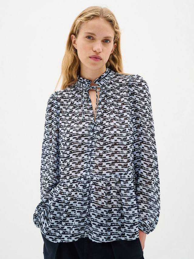 Прозрачная рубашка с рисунком сесси InWear, синий/разноцветный
Прозрачная рубашка с рисунком сесси InWear, синий/разноцветный