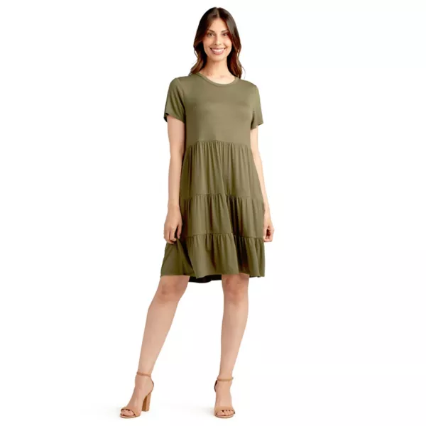 Женское платье с коротким рукавом в несколько ярусов Apt. 9, зеленый
Женское платье с коротким рукавом в несколько ярусов Apt. 9, зеленый