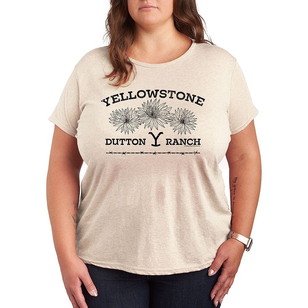 Футболка Plus с рисунком полевых цветов Yellowstone Licensed Character, бежевый
Футболка Plus с рисунком полевых цветов Yellowstone Licensed Character, бежевый