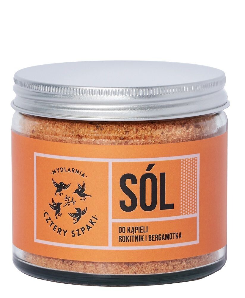 Mydlarnia Cztery Szpaki Rokitnik i Bergamotka соль для ванны, 320 g
Mydlarnia Cztery Szpaki Rokitnik i Bergamotka соль для ванны, 320 g