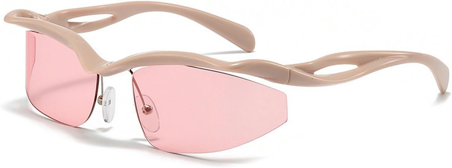 Женские солнцезащитные очки в стиле «кошачий глаз» в панк-стиле, модель 2024 года, роскошные солнцезащитные очки с обтекаемой формой для женщин, спортивные, полуободковые, с защитой от УФ-излучения mincl, Brown Pink
Женские солнцезащитные очки в стиле «кошачий глаз» в панк-стиле, модель 2024 года, роскошные солнцезащитные очки с обтекаемой формой для женщин, спортивные, полуободковые, с защитой от УФ-излучения mincl, Brown Pink