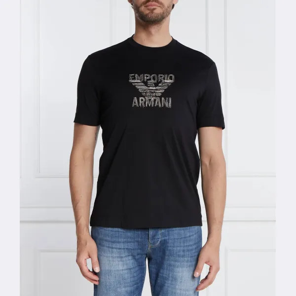 Футболка стандартного кроя Emporio Armani, черный 
Футболка стандартного кроя Emporio Armani, черный