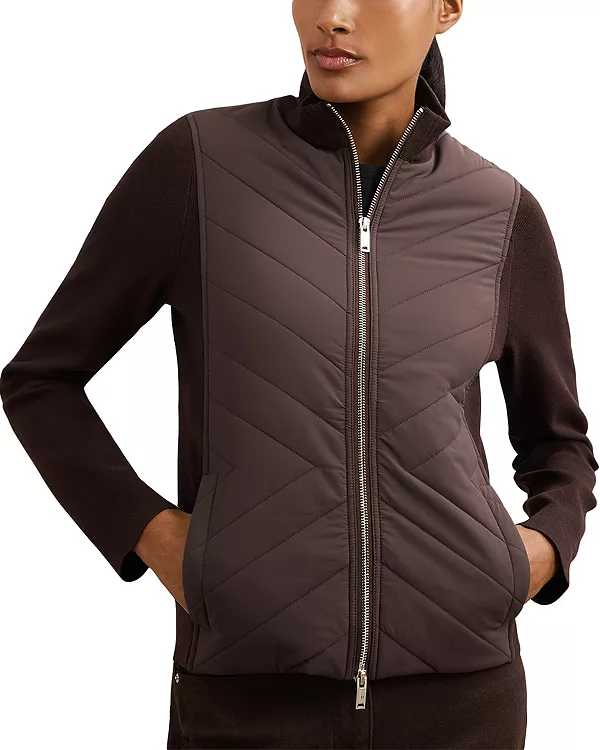 Вязаная куртка Hansel, выполненная в смешанной технике. Reiss, коричневый
Вязаная куртка Hansel, выполненная в смешанной технике. Reiss, коричневый