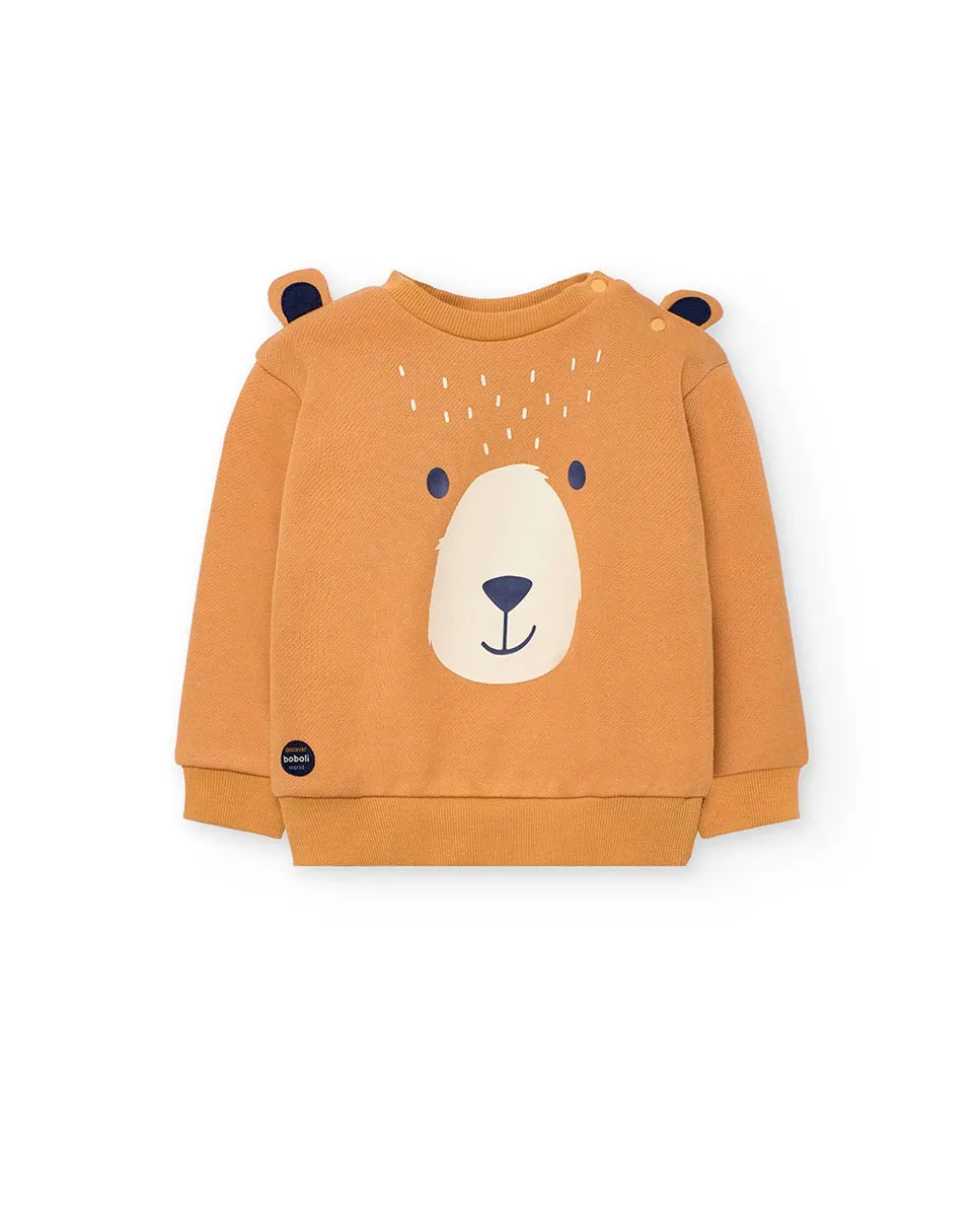 Детская флисовая толстовка с круглым вырезом Boboli, горчичный
Детская флисовая толстовка с круглым вырезом Boboli, горчичный
