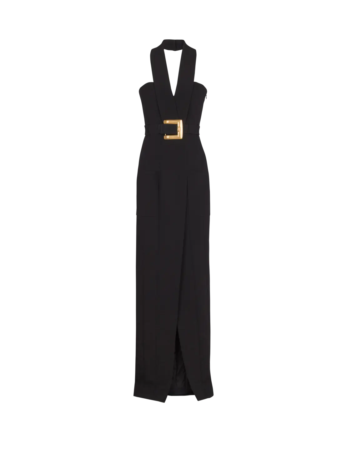 Длинное платье из крепа с поясом BALMAIN, черный
Длинное платье из крепа с поясом BALMAIN, черный