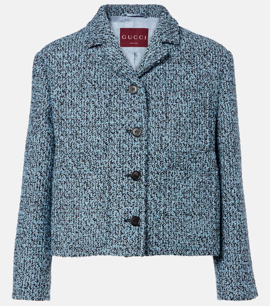 Хлопковая твидовая куртка с добавлением шерсти Gucci, Azure/Black/Mc
Хлопковая твидовая куртка с добавлением шерсти Gucci, Azure/Black/Mc
