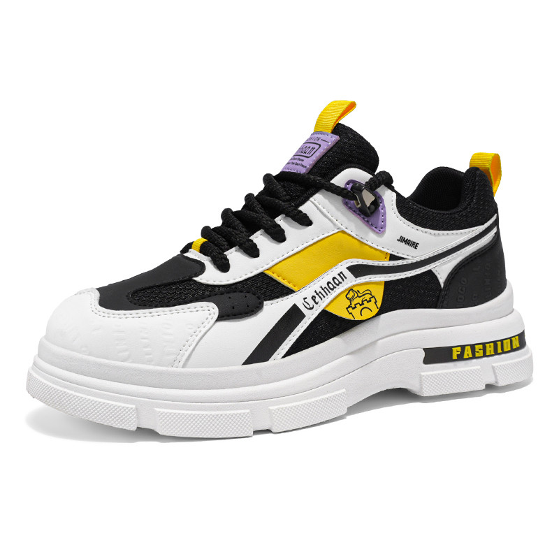 King Jinmai Дышащие низкие повседневные кроссовки мужские - черный желтый, цвет Black Yellow
King Jinmai Дышащие низкие повседневные кроссовки мужские - черный желтый, цвет Black Yellow