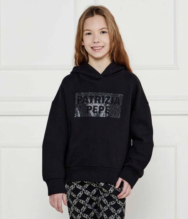 Толстовка детская Patrizia Pepe с блестящим принтом, черный
Толстовка детская Patrizia Pepe с блестящим принтом, черный