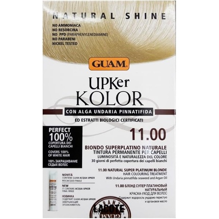 Натуральная стойкая краска для волос Upker Kolor с водорослями ундария и органическими ингредиентами Guam
Натуральная стойкая краска для волос Upker Kolor с водорослями ундария и органическими ингредиентами Guam