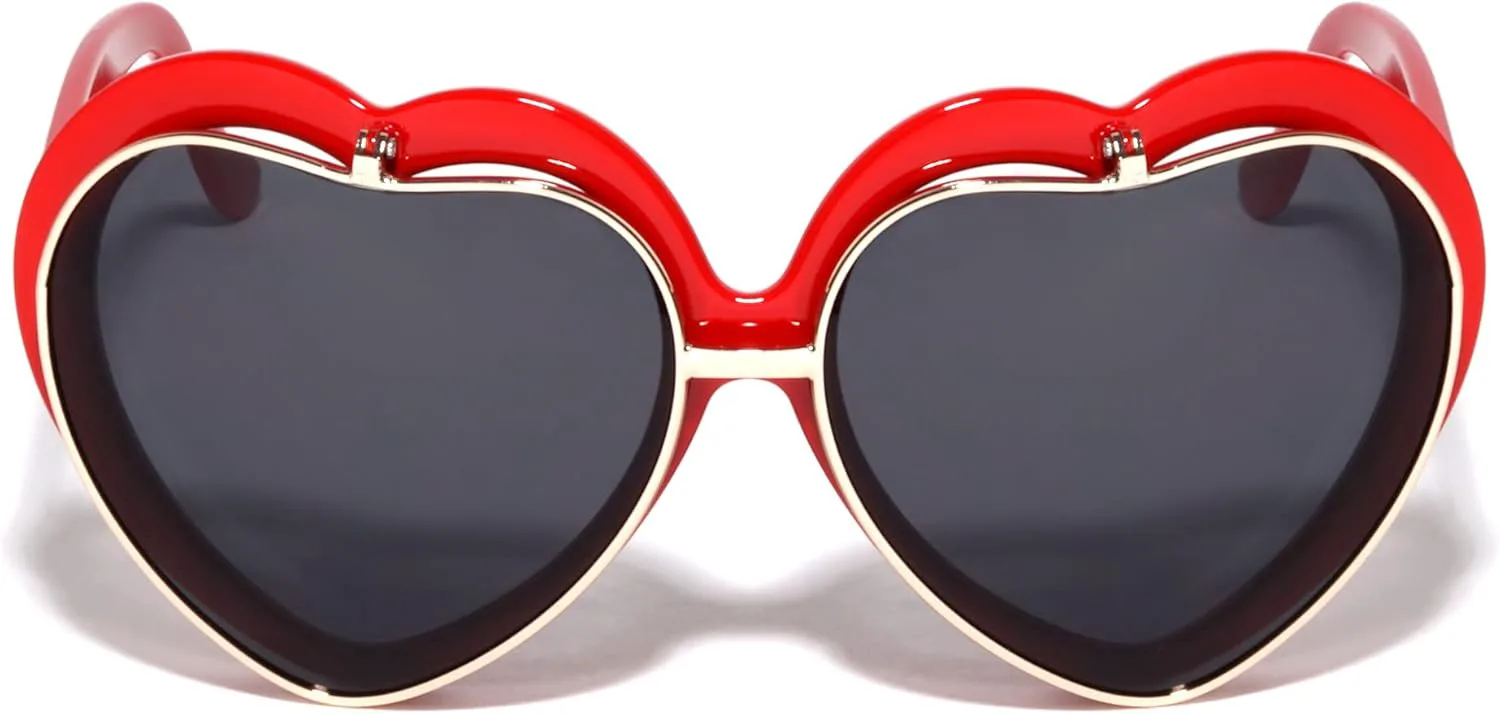Набор из 3 солнцезащитных очков с откидными линзами, закругленными краями, в ретро-форме сердца, пластиковый чехол в комплекте. PT0257-HEART-PK Generic, Red
Набор из 3 солнцезащитных очков с откидными линзами, закругленными краями, в ретро-форме сердца, пластиковый чехол в комплекте. PT0257-HEART-PK Generic, Red