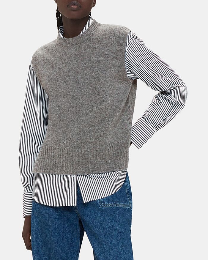 Шерстяной свитер без рукавов Whistles, серый
Шерстяной свитер без рукавов Whistles, серый