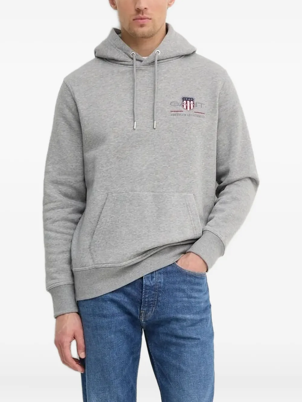 Худи с вышитым логотипом Gant, серый
Худи с вышитым логотипом Gant, серый